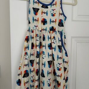 Kids Sleeveless Dress with Colorful Print